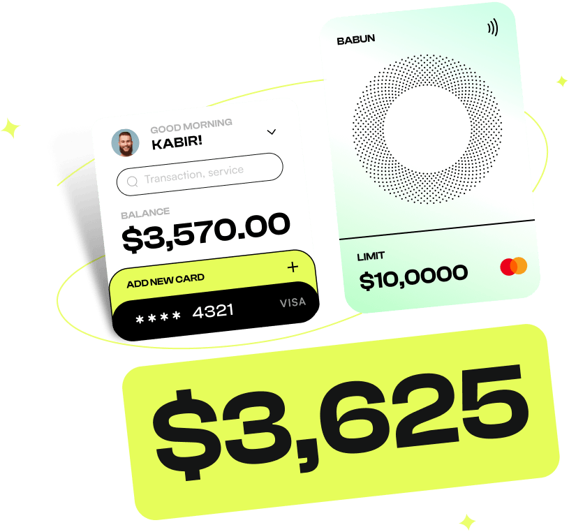 Secure virtual card illustration